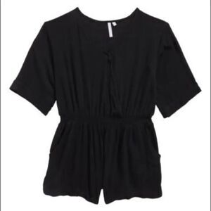 Good Luck Girl-Good Luck Gem Black Romper
